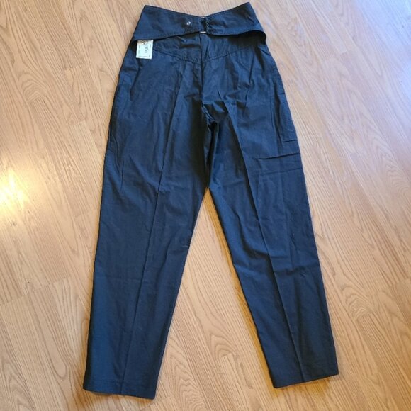 RARE NEW NWT! VINTAGE 80s SAMANTHA SCOTT JAPANESE HIGH RISE BELT-BACK TROUSER 8 - Picture 4 of 7